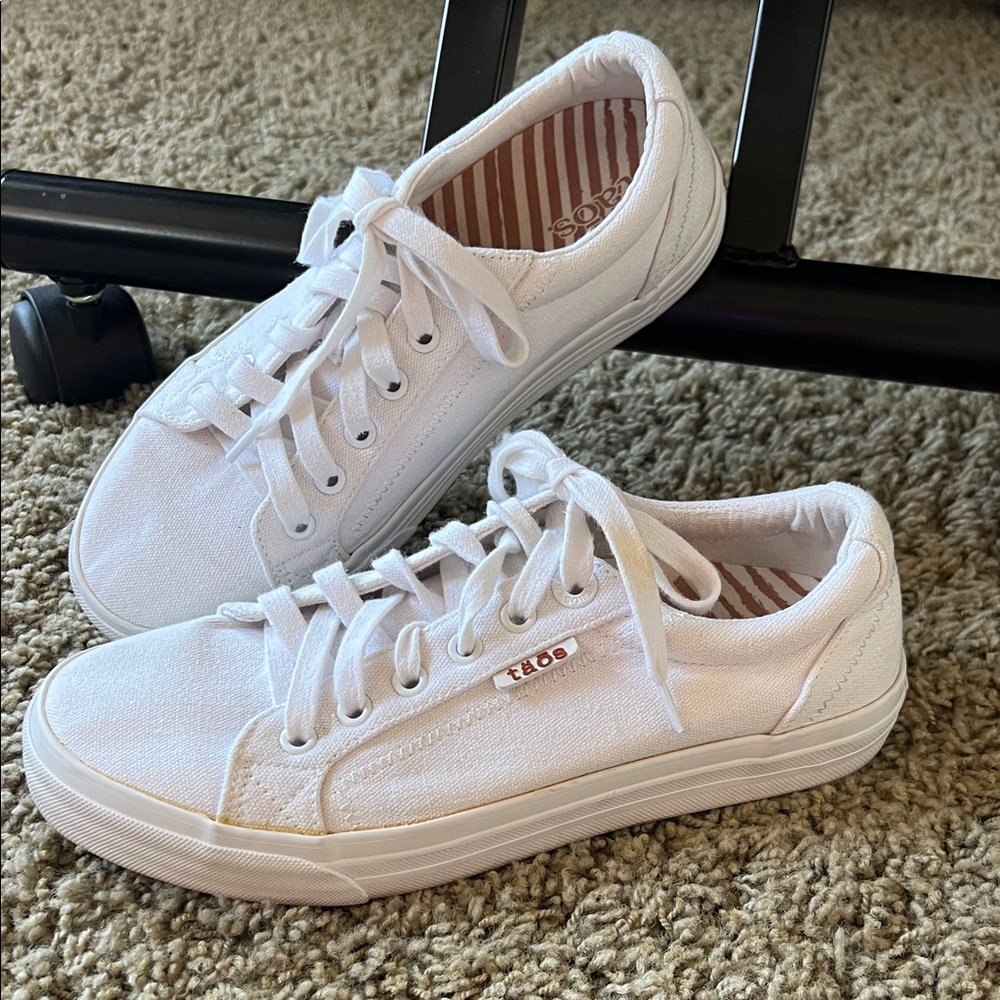Taos Footwear Plim Soul White Canvas Platform Sneakers - Barely worn